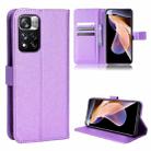 For Xiaomi Redmi Note 11 Pro China Diamond Texture Leather Phone Case(Purple) - 1