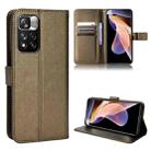 For Xiaomi Redmi Note 11 Pro China Diamond Texture Leather Phone Case(Brown) - 1