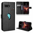 For Asus ROG Phone II ZS660KL Diamond Texture Leather Phone Case(Black) - 1