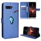 For Asus ROG Phone II ZS660KL Diamond Texture Leather Phone Case(Blue) - 1