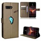 For Asus ROG Phone II ZS660KL Diamond Texture Leather Phone Case(Brown) - 1