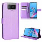 For Asus Zenfone 7 ZS670KS / 7 Pro ZS671KS Diamond Texture Leather Phone Case(Purple) - 1