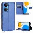 For Honor X7 Diamond Texture Leather Phone Case(Blue) - 1