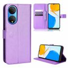 For Honor X7 Diamond Texture Leather Phone Case(Purple) - 1