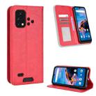 For Umidigi Bison X10G / X10G NFC Magnetic Buckle Retro Texture Leather Phone Case(Red) - 1