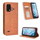 For Umidigi Bison X10S / X10S NFC Magnetic Buckle Retro Texture Leather Phone Case(Brown) - 1