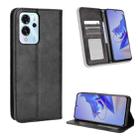For ZTE Blade V40 Pro Magnetic Buckle Retro Texture Leather Phone Case(Black) - 1