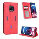 For ZTE nubia Red Magic 7 Pro Magnetic Buckle Retro Texture Leather Phone Case(Red) - 1