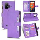 For Umidigi Bison X10 Litchi Texture Zipper Leather Phone Case(Purple) - 1