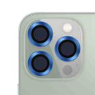 For iPhone 13 Pro / 13 Pro Max CD Texture Metal Lens Tempered Film (Ocean Blue) - 1