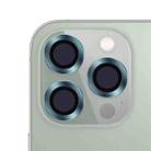 For iPhone 13 Pro / 13 Pro Max CD Texture Metal Lens Tempered Film (Phantom Blue) - 1