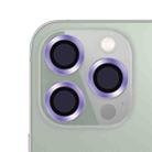 For iPhone 13 Pro / 13 Pro Max CD Texture Metal Lens Tempered Film (Purple) - 1