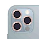 For iPhone 12 Pro CD Texture Metal Lens Tempered Film(Pink) - 1