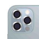 For iPhone 12 Pro CD Texture Metal Lens Tempered Film(Silver) - 1