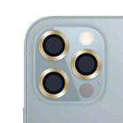 For iPhone 12 Pro CD Texture Metal Lens Tempered Film(Gold) - 1