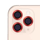 For iPhone 11 Pro / 11 Pro Max CD Texture Metal Lens Tempered Film (Red) - 1