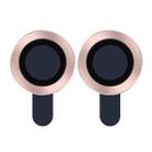 For iPhone 12 CD Texture Metal Lens Tempered Film(Pink) - 2