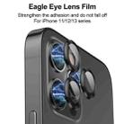 For iPhone 12 CD Texture Metal Lens Tempered Film(Ocean Blue) - 3