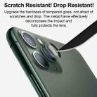 For iPhone 12 CD Texture Metal Lens Tempered Film(Black) - 5