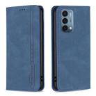 For OnePlus Nord N200 5G Magnetic RFID Blocking Anti-Theft Leather Phone Case(Blue) - 1