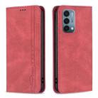 For OnePlus Nord N200 5G Magnetic RFID Blocking Anti-Theft Leather Phone Case(Red) - 1