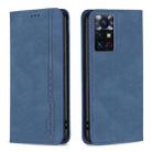 For Infinix Zero X Neo Magnetic RFID Blocking Anti-Theft Leather Phone Case(Blue) - 1