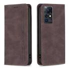 For Infinix Zero X / X Pro Magnetic RFID Blocking Anti-Theft Leather Phone Case(Brown) - 1