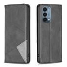 For OnePlus Nord N200 5G Prismatic Invisible Magnetic Leather Phone Case(Black) - 1