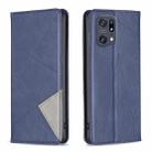 For OPPO Find X5 Pro Prismatic Invisible Magnetic Leather Phone Case(Blue) - 1