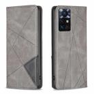 For Infinix Zero X Neo Prismatic Invisible Magnetic Leather Phone Case(Grey) - 1