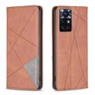 For Infinix Zero X Neo Prismatic Invisible Magnetic Leather Phone Case(Brown) - 1