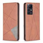 For Infinix Zero X / X Pro Prismatic Invisible Magnetic Leather Phone Case(Brown) - 1
