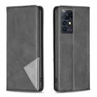 For Infinix Zero X / X Pro Prismatic Invisible Magnetic Leather Phone Case(Black) - 1