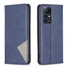 For Infinix Zero X / X Pro Prismatic Invisible Magnetic Leather Phone Case(Blue) - 1