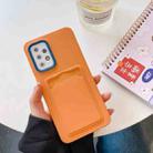 For Samsung Galaxy A72 5G / 4G Double Color Card Slot Phone Case(Orange) - 1