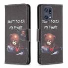 For OPPO Find X5 Pro Drawing Pattern Leather Phone Case(Bear) - 1