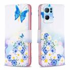 For OPPO Reno7 5G Global Drawing Pattern Leather Phone Case(Butterfly Love) - 1