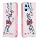 For OPPO Reno7 5G Global Drawing Pattern Leather Phone Case(Deer) - 1