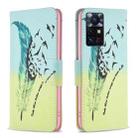 For Infinix Zero X Neo Drawing Pattern Leather Phone Case(Feather) - 1