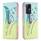 For Infinix Zero X / X Pro Drawing Pattern Leather Phone Case(Feather) - 1