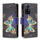 For Infinix Zero X Neo Colored Drawing Pattern Zipper Horizontal Flip Phone Leather Case(Big Butterfly) - 1