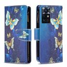 For Infinix Zero X Neo Colored Drawing Pattern Zipper Horizontal Flip Phone Leather Case(Gold Butterfly) - 1