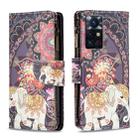 For Infinix Zero X Neo Colored Drawing Pattern Zipper Horizontal Flip Phone Leather Case(Flower Elephants) - 1