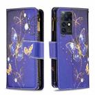 For Infinix Zero X / X Pro Colored Drawing Pattern Zipper Horizontal Flip Phone Leather Case(Purple Butterfly) - 1