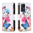 For Infinix Zero X / X Pro Colored Drawing Pattern Zipper Horizontal Flip Phone Leather Case(Two Butterflies) - 1