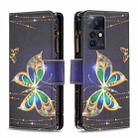 For Infinix Zero X / X Pro Colored Drawing Pattern Zipper Horizontal Flip Phone Leather Case(Big Butterfly) - 1