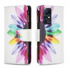 For Infinix Zero X / X Pro Colored Drawing Pattern Zipper Horizontal Flip Phone Leather Case(Sun Flower) - 1