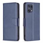 For OPPO Find X5 Pro Lambskin Texture Leather Phone Case(Blue) - 1