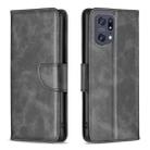 For OPPO Find X5 Pro Lambskin Texture Leather Phone Case(Black) - 1