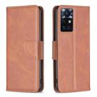 For Infinix Zero X Neo Lambskin Texture Leather Phone Case(Brown) - 1